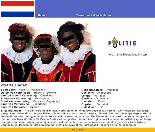 Sinterklaasfun: Politiebericht